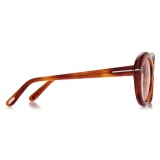 Tom Ford - Lily Sunglasses - Occhiali da Sole Ovale - Havana Bionda - FT1009