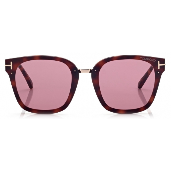 Tom Ford - Philippa Sunglasses - Occhiali da Sole Quadrati - Havana Bionda - FT1014