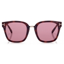 Tom Ford - Philippa Sunglasses - Occhiali da Sole Quadrati - Havana Bionda - FT1014