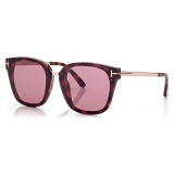 Tom Ford - Philippa Sunglasses - Occhiali da Sole Quadrati - Havana Bionda - FT1014