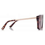 Tom Ford - Philippa Sunglasses - Occhiali da Sole Quadrati - Havana Bionda - FT1014