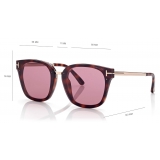 Tom Ford - Philippa Sunglasses - Occhiali da Sole Quadrati - Havana Bionda - FT1014