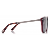 Tom Ford - Philippa Sunglasses - Occhiali da Sole Quadrati - Bordeaux Fumo - FT1014