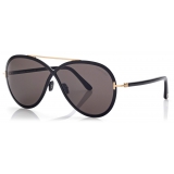 Tom Ford - Rickie Sunglasses - Occhiali da Sole Rotondi - Nero - FT1007