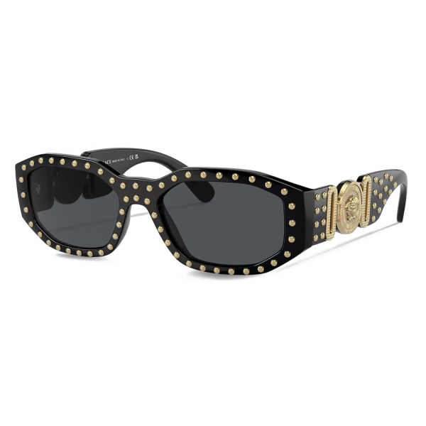 Versace - Studded Medusa Biggie Sunglasses - Black - Sunglasses - Versace Eyewear
