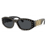 Versace - Studded Medusa Biggie Sunglasses - Black - Sunglasses - Versace Eyewear