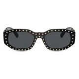 Versace - Studded Medusa Biggie Sunglasses - Black - Sunglasses - Versace Eyewear