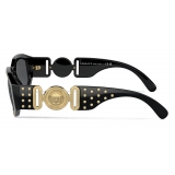 Versace - Studded Medusa Biggie Sunglasses - Black - Sunglasses - Versace Eyewear