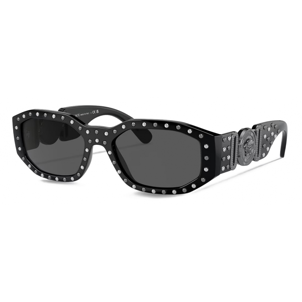 Versace Studded Medusa Biggie Sunglasses Black Sunglasses