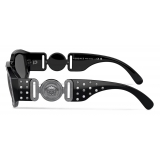 Versace - Studded Medusa Biggie Sunglasses - Black - Sunglasses - Versace Eyewear