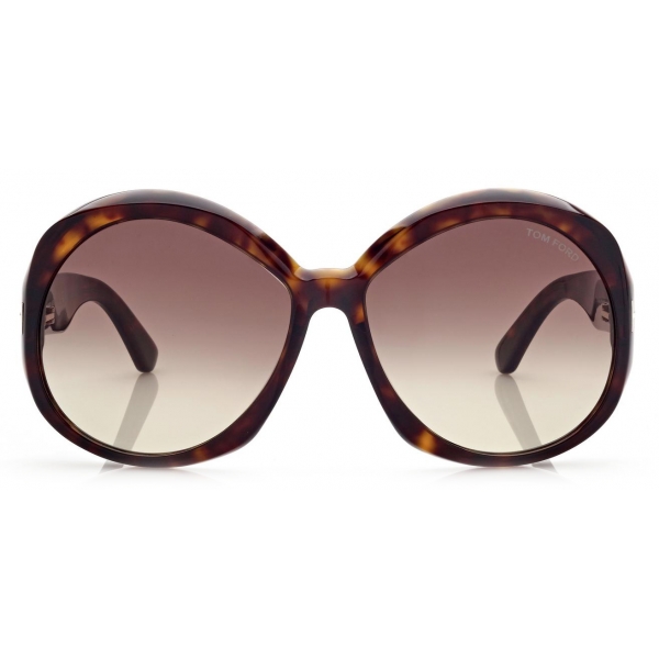 Tom Ford - Annabelle Sunglasses - Round Sunglasses - Gradient Havana - FT1010