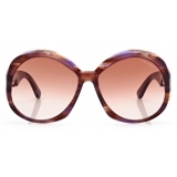 Tom Ford - Annabelle Sunglasses - Occhiali da Sole Rotondi - Colore Havana Sfumato - FT1010