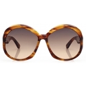 Tom Ford - Annabelle Sunglasses - Occhiali da Sole Rotondi - Havana - FT1010