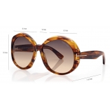 Tom Ford - Annabelle Sunglasses - Round Sunglasses - Havana - FT1010