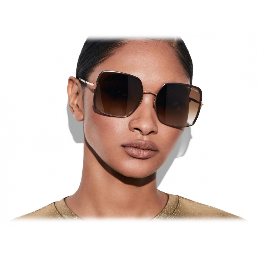 Tom Ford - Raphaela Sunglasses - Oversize Butterfly Sunglasses - Dark ...