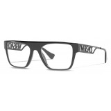 Versace - 90s Vintage Logo Glasses - Black - Eyeglasses - Versace Eyewear