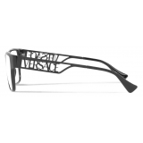 Versace - 90s Vintage Logo Glasses - Black - Eyeglasses - Versace Eyewear