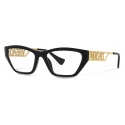 Versace - Cat Eye 90s Vintage Logo Glasses - Black Gold - Eyeglasses - Versace Eyewear