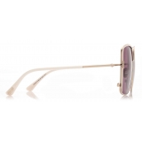 Tom Ford - Raphaela Sunglasses - Occhiali da Sole a Farfalla Oversize - Oro Viola - FT1006