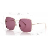 Tom Ford - Raphaela Sunglasses - Occhiali da Sole a Farfalla Oversize - Oro Viola - FT1006