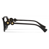 Versace - Cat Eye Double Medusa Glasses - Black - Eyeglasses - Versace Eyewear
