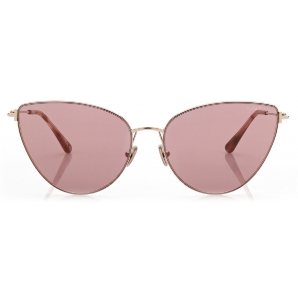 Tom Ford - Anais Sunglasses - Occhiali da Sole Cat Eye - Oro Rosa Sfumato - FT1005