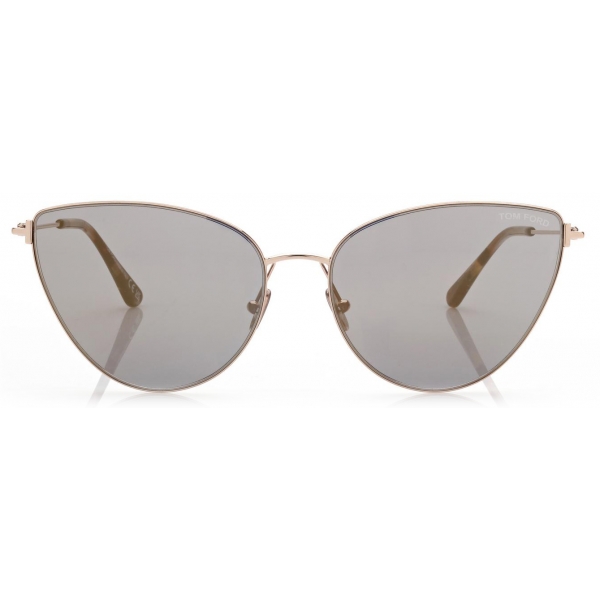 Tom Ford - Anais Sunglasses - Cat Eye Sunglasses - Gold Smoke - FT1005