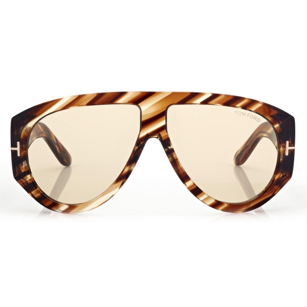 Tom Ford - Bronson Sunglasses - Pilot Sunglasses - Havana - FT1044