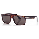 Tom Ford - Philippe Sunglasses - Occhiali da Sole Rettangolare - Havana Scuro - FT0999