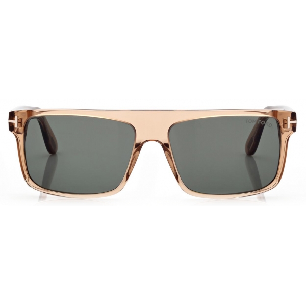 Tom Ford - Philippe Sunglasses - Rectangular Sunglasses - Light Brown Green - FT0999