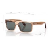 Tom Ford - Philippe Sunglasses - Occhiali da Sole Rettangolare - Marrone Chiaro Verde - FT0999