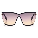 Tom Ford - Elle Sunglasses - Occhiali da Sole Quadrati - Nero - FT0936