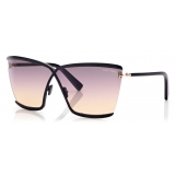 Tom Ford - Elle Sunglasses - Occhiali da Sole Quadrati - Nero - FT0936