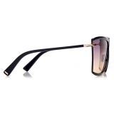 Tom Ford - Elle Sunglasses - Occhiali da Sole Quadrati - Nero - FT0936