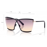 Tom Ford - Elle Sunglasses - Occhiali da Sole Quadrati - Nero - FT0936