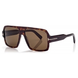 Tom Ford - Camden Sunglasses - Occhiali da Sole Pilota - Havana - FT093