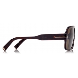 Tom Ford - Camden Sunglasses - Occhiali da Sole Pilota - Havana - FT093