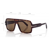 Tom Ford - Camden Sunglasses - Occhiali da Sole Pilota - Havana - FT093