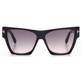 Tom Ford - Dove Sunglasses - Occhiali da Sole Quadrati Cat Eye - Nero - FT0942