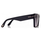 Tom Ford - Dove Sunglasses - Occhiali da Sole Quadrati Cat Eye - Nero - FT0942