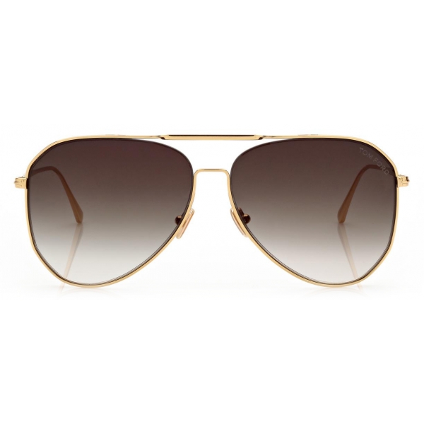 Tom Ford - Charles Sunglasses - Pilot Sunglasses - Deep Gold Smoke - FT0853