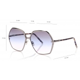 Tom Ford - Fonda Sunglasses - Geometric Round Sunglasses - Grey - FT0912