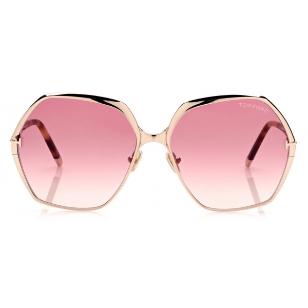 Tom Ford - Fonda Sunglasses - Geometric Round Sunglasses - Pink - FT0912