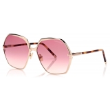 Tom Ford - Fonda Sunglasses - Geometric Round Sunglasses - Pink - FT0912