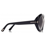 Tom Ford - Liya Sunglasses - Occhiali da Sole Rotondi Oversize - Nero - FT0918