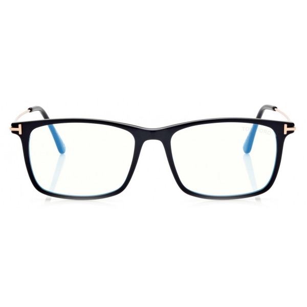 Tom Ford - Blue Block Soft Square Shape Opticals - Occhiali da Vista Quadrati - Nero - FT5758-B