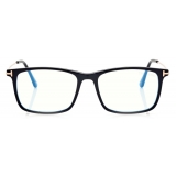 Tom Ford - Blue Block Soft Square Shape Opticals - Occhiali da Vista Quadrati - Nero - FT5758-B