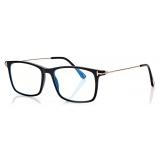 Tom Ford - Blue Block Soft Square Shape Opticals - Occhiali da Vista Quadrati - Nero - FT5758-B