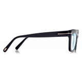 Tom Ford - Blue Block Cat Eye Shape Opticals - Cat Eye Optical Glasses - Black - FT5766-B