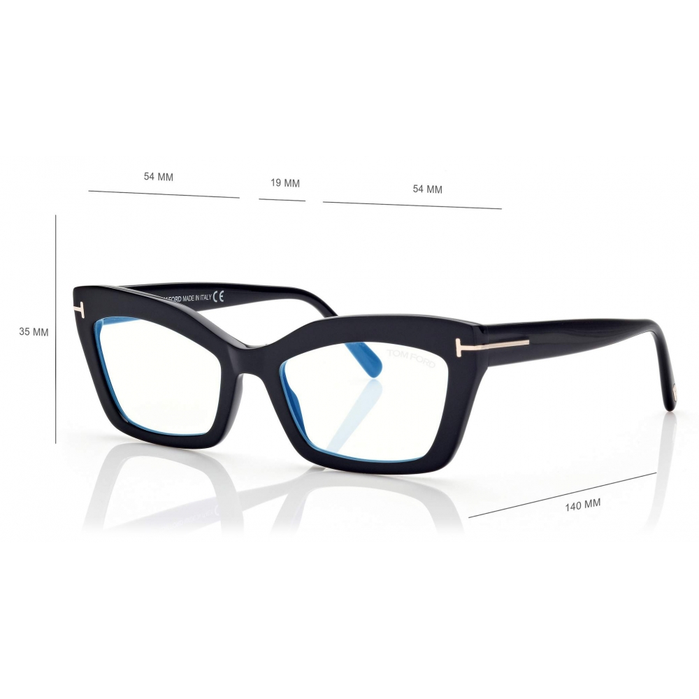 Tom Ford - Blue Block Cat Eye Shape Opticals - Cat Eye Optical Glasses ...